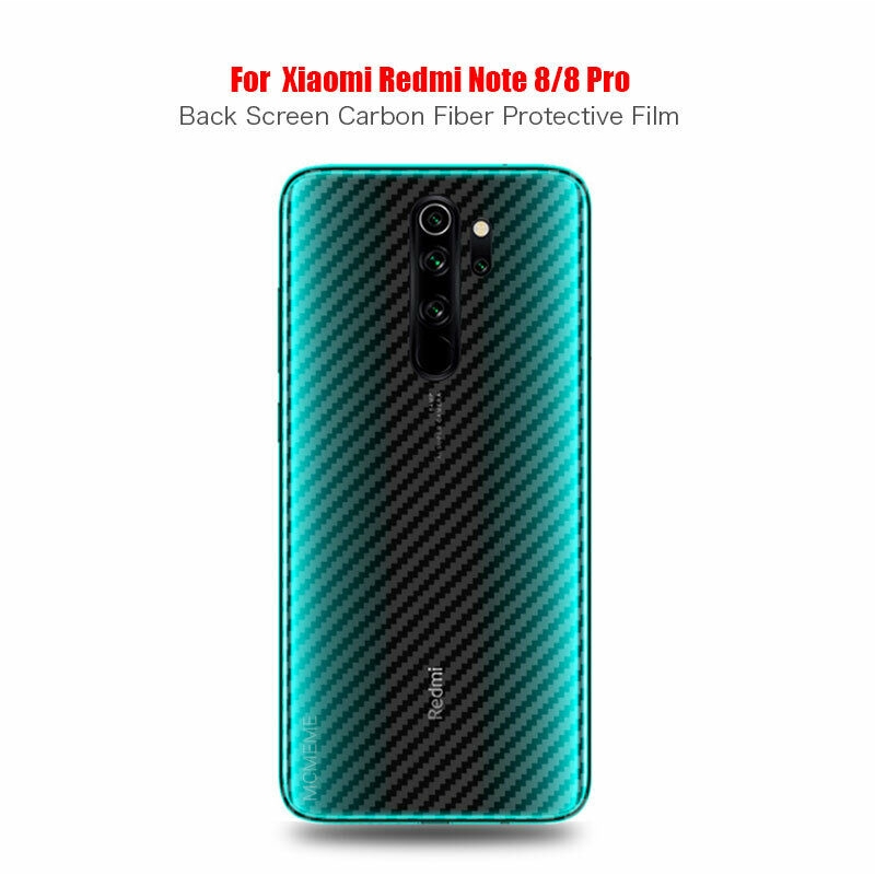 Set 5 Miếng Dán Sợi Carbon Bảo Vệ Mặt Lưng Điện Thoại Xiaomi Redmi Note 8 Pro