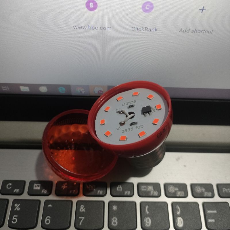 Bóng đèn Led Chanh Màu đỏ tròn 1w đui E27 siêu sáng đèn bàn thờ ông địa thần tài