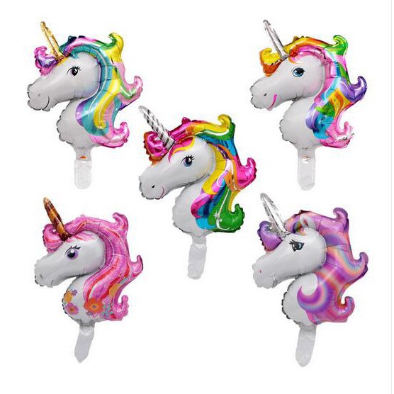Bộ 20 bong bóng nhôm hình kỳ lân một sừng dễ thương