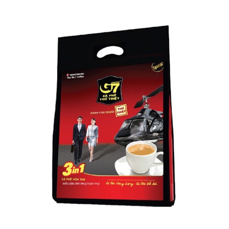 Gói lớn Cà phê G7-Trung Nguyên hoà tan 3in1 (50 gói x 16g)