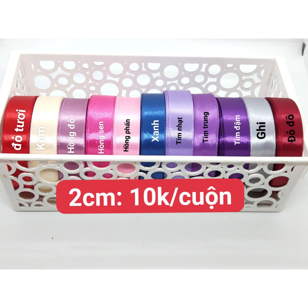 Ruy băng lụa 2cm - GIÁ SỈ