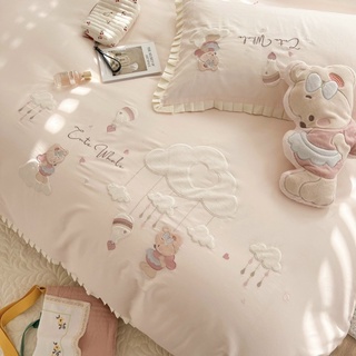 Bộ chăn ga gối Cotton Lụa 60S Trend Teddy Bear 🐻