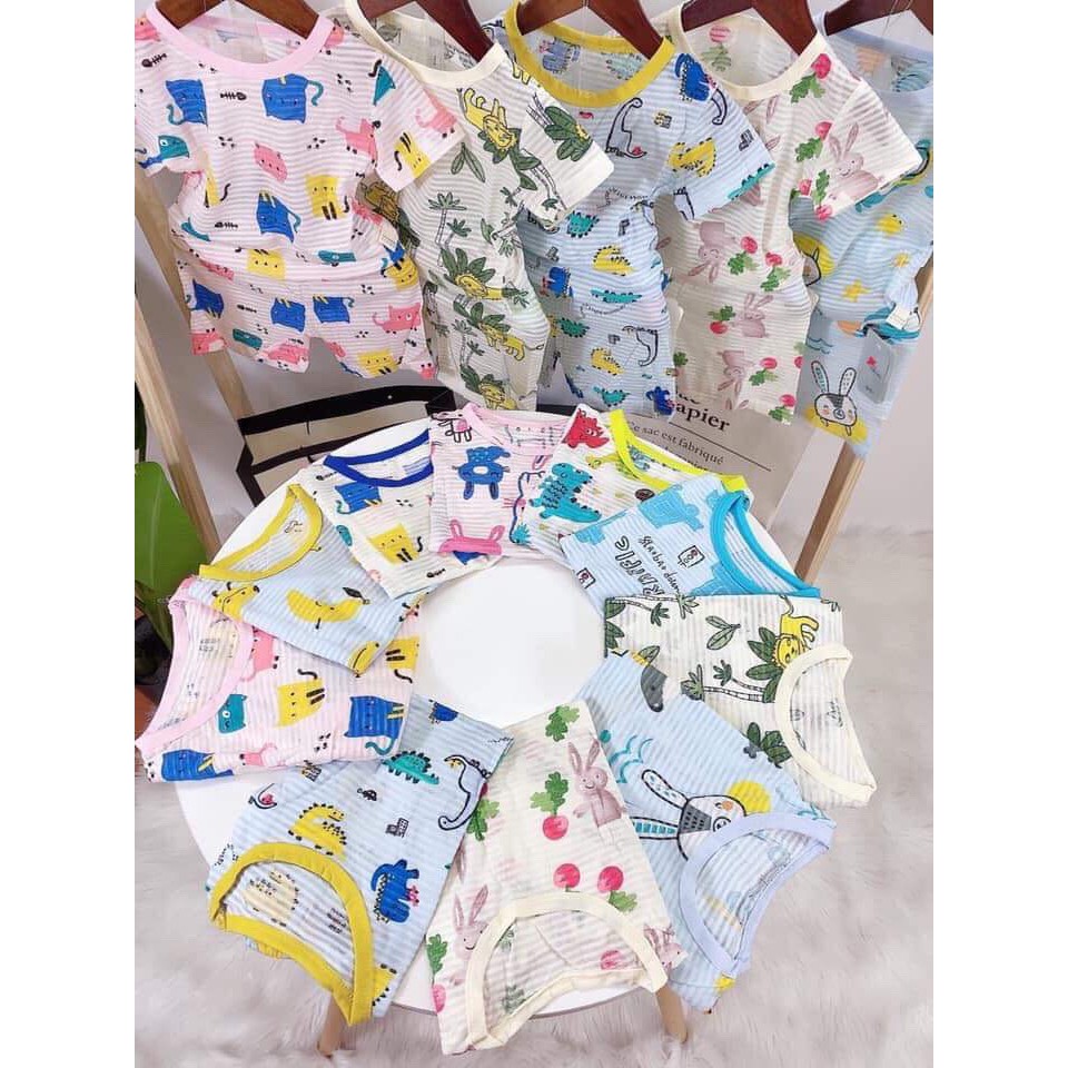 Bộ Cotton Tre Xuất Nhật LIKIDS TBKS07 10 mẫu cho bé trai bé gái