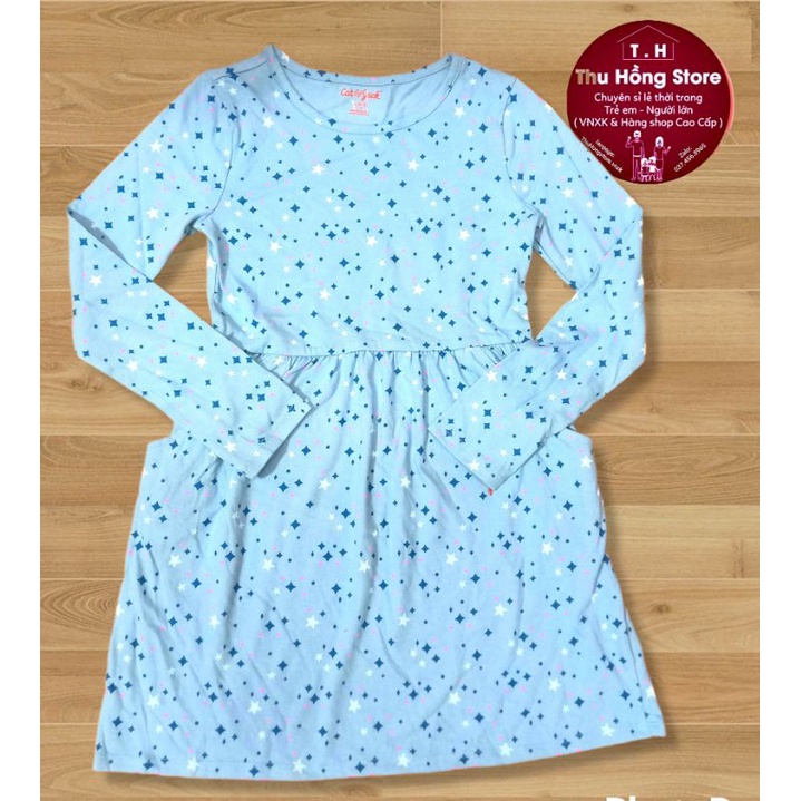 Váy tay dài có túi cho bé gái size Đại từ 20kg đến 45kg chất mềm mát