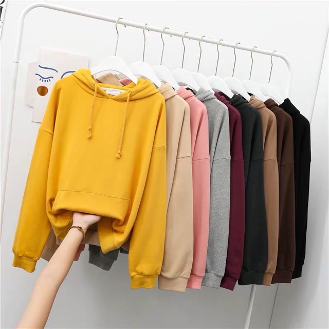 Áo khoác Hoodie trơn form rộng- hình thật chính chủ