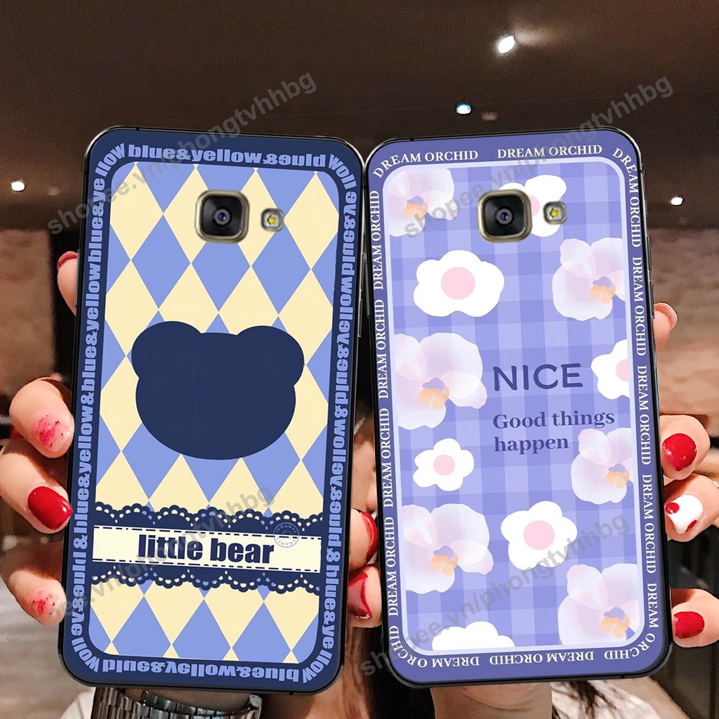 Ốp lưng Samsung A3 2016 / A5 2016 / A7 2016 in mẫu gấu bo viền , smile mặt cười cực cute đẹp