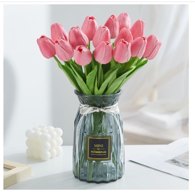 Lọ hoa thủy tinh Bắc Âu DÁNG THẲNG-trụ sang trọng cao 15cm và 18cm - trang trí, hoa để bàn