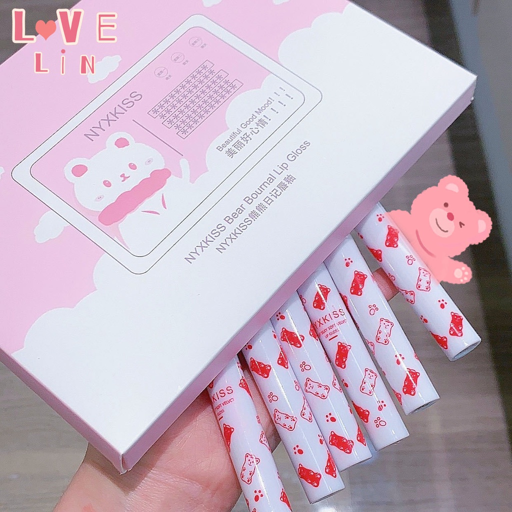 Set 7 Son Môi Juxian Màu Trắng Lì Không Phai Màu Xinh Xắn Cho Nữ