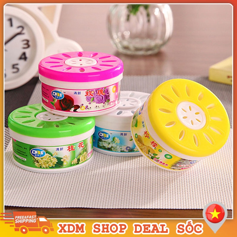 Hộp Sáp Thơm NẮP HOA Để Nhà Vệ Sinh, Phòng Ngủ, Nhà Tắm - Tinh Dầu Tự Nhiên Khử Mùi Hôi Tủ Quần Áo, Ô Tô-LO135