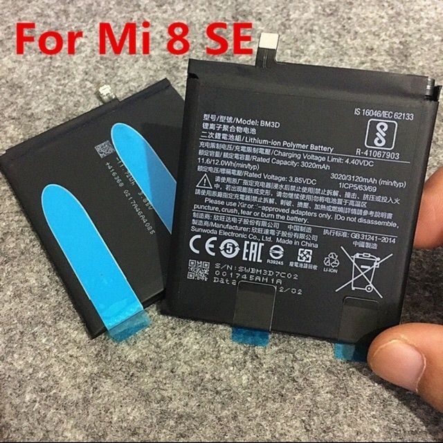 Pin xiaomi mi 8SE / BM3D xịn bảo hành 6 tháng