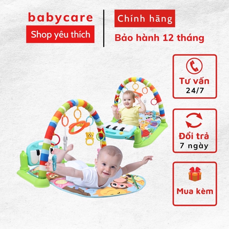 Thảm Nhạc Cao Cấp Cho Bé Nằm Chơi, Có Đàn Piano Vui Nhộn Kích Thích Phát Triển Giác Quan Cho Bé