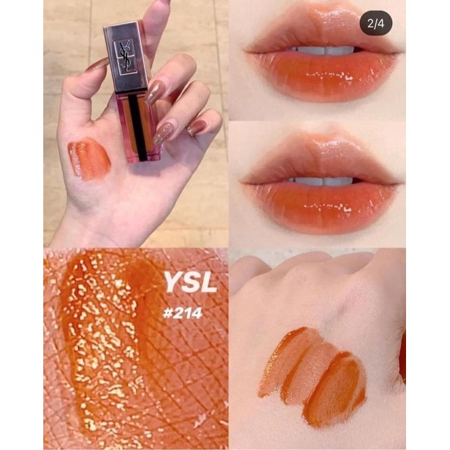 Son kem YSL 214 Orange màu cam gạch