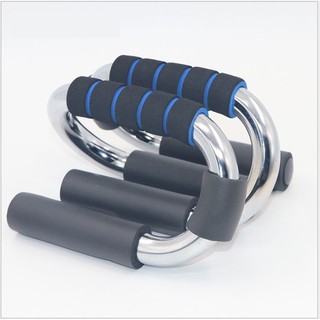 Dụng cụ hít đất – dụng cụ chống đẩy inox cầm tay cao cấp - bạc inox – mi01