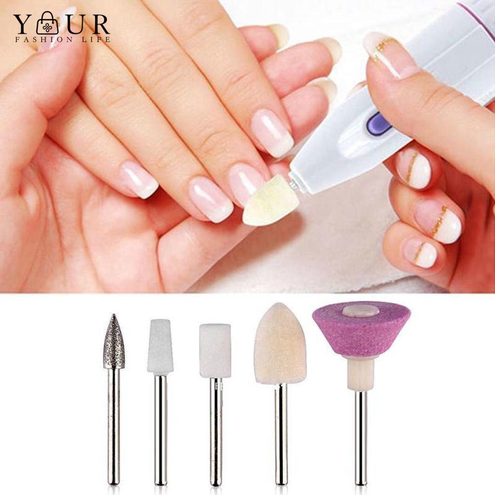 Bộ 5 đầu mài đánh bóng móng tay