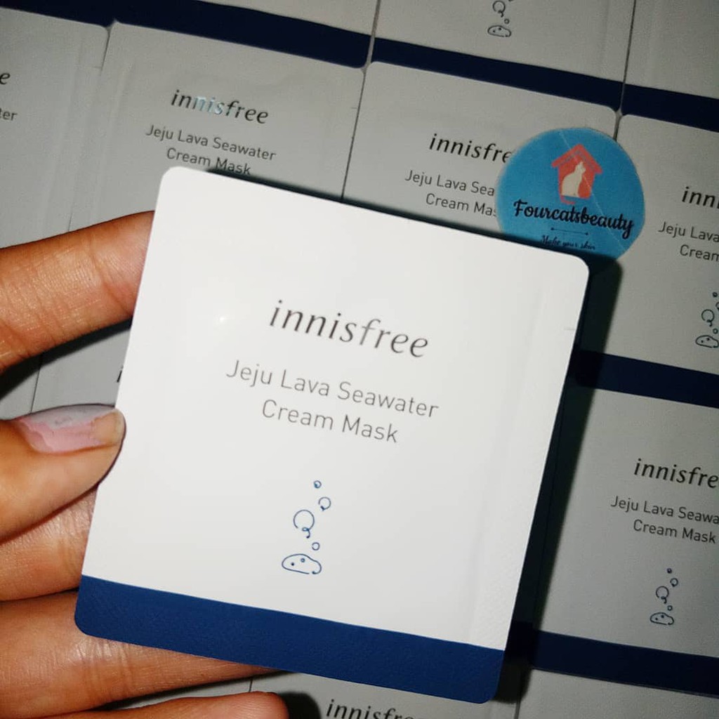 Kem Dưỡng Ẩm, Cấp Nước Kết Hợp Mặt Nạ Innisfree Jeju Lava Seawater Cream Mask