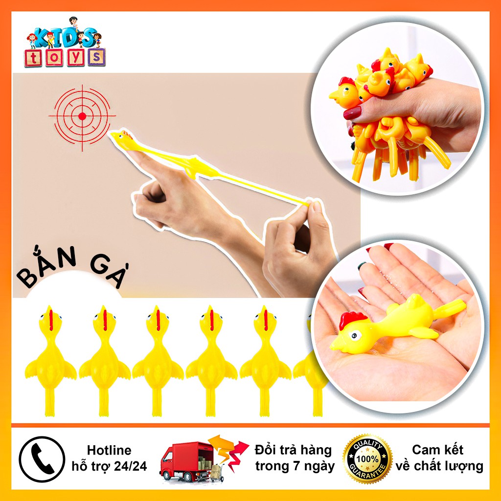 Gà bay dính tường cao su silicon, đồ chơi bắn gà giải trí trong nhà, văn phòng, giảm stress - 1 con