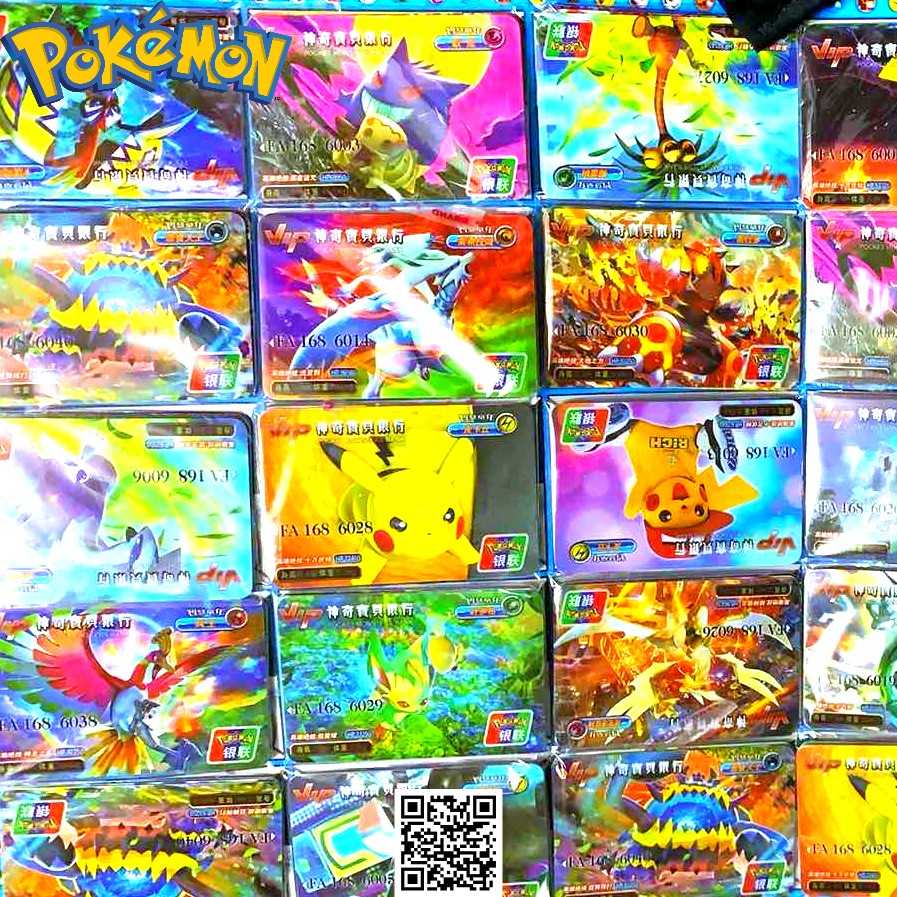 Thẻ Mica Pokemon lá hiếm Pokémon truyền thuyết đa dạng TẶNG Sleeves bọc 1459 ATM phủ bóng 2 mặt dẻo cứng bền đẹp
