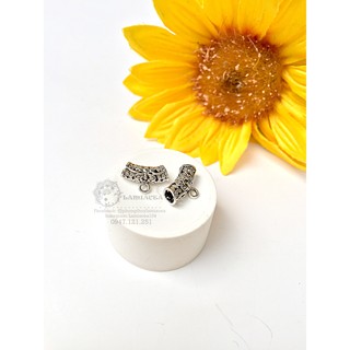 Charm bạc chốt treo dài hoa văn rỗng
