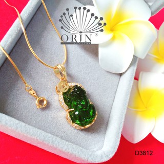 Dây chuyền tỳ hưu xanh lục tài lộc may mắn dây mì khóa tròn cao cấp Orin D3812 đẳng cấp