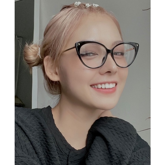 Kính mắt mèo nữ LILYEYEWEAR thiết kế tinh tế họa tiết thời trang 93308