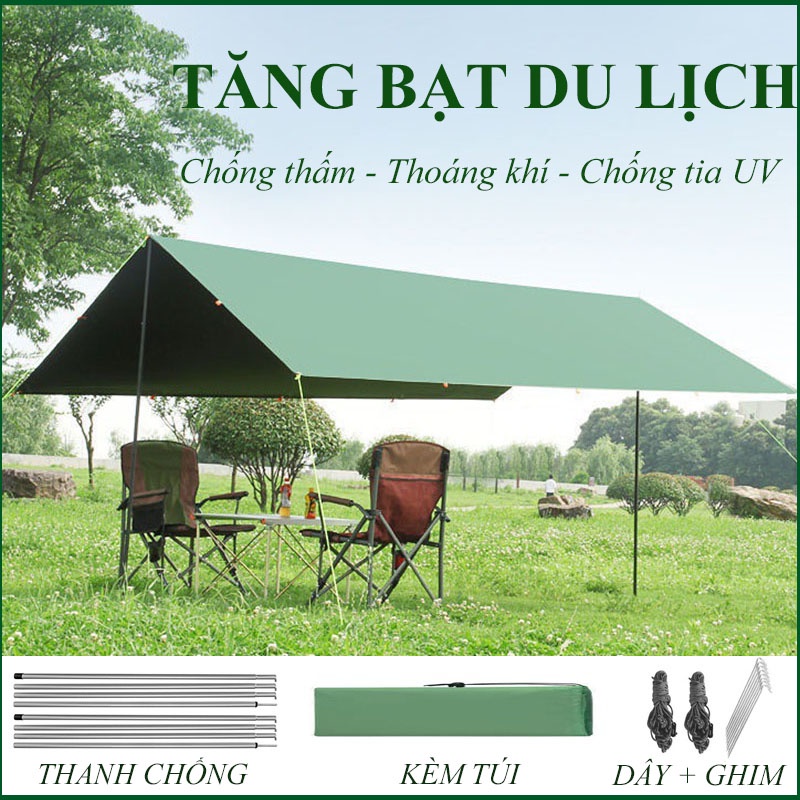 Bộ Tấm tăng lều dã ngoại cắm trại du lịch ngoài trời