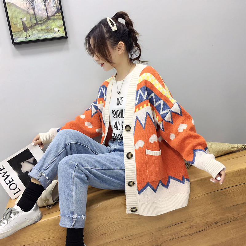 Áo Khoác Cardigan Dài Dáng Rộng Chất Dày Dặn Thời Trang Mùa Thu Cho Nữ