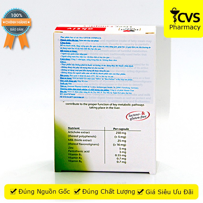 Doppel Herz Aktiv Liver Complex - Hỗ Trợ Tăng Cường Chức Năng Gan - cvspharmacy
