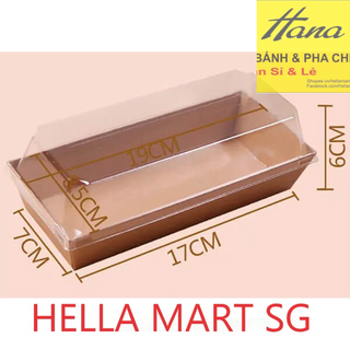 Set 10 Hộp Chữ Nhật Kraft đựng bánh