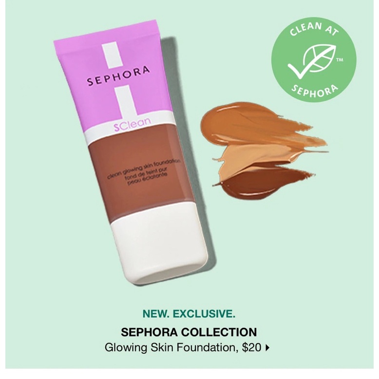 🌸 Sephora SClean Glowing Skin Foundation - Sample mẫu thử kem nền 3 tone