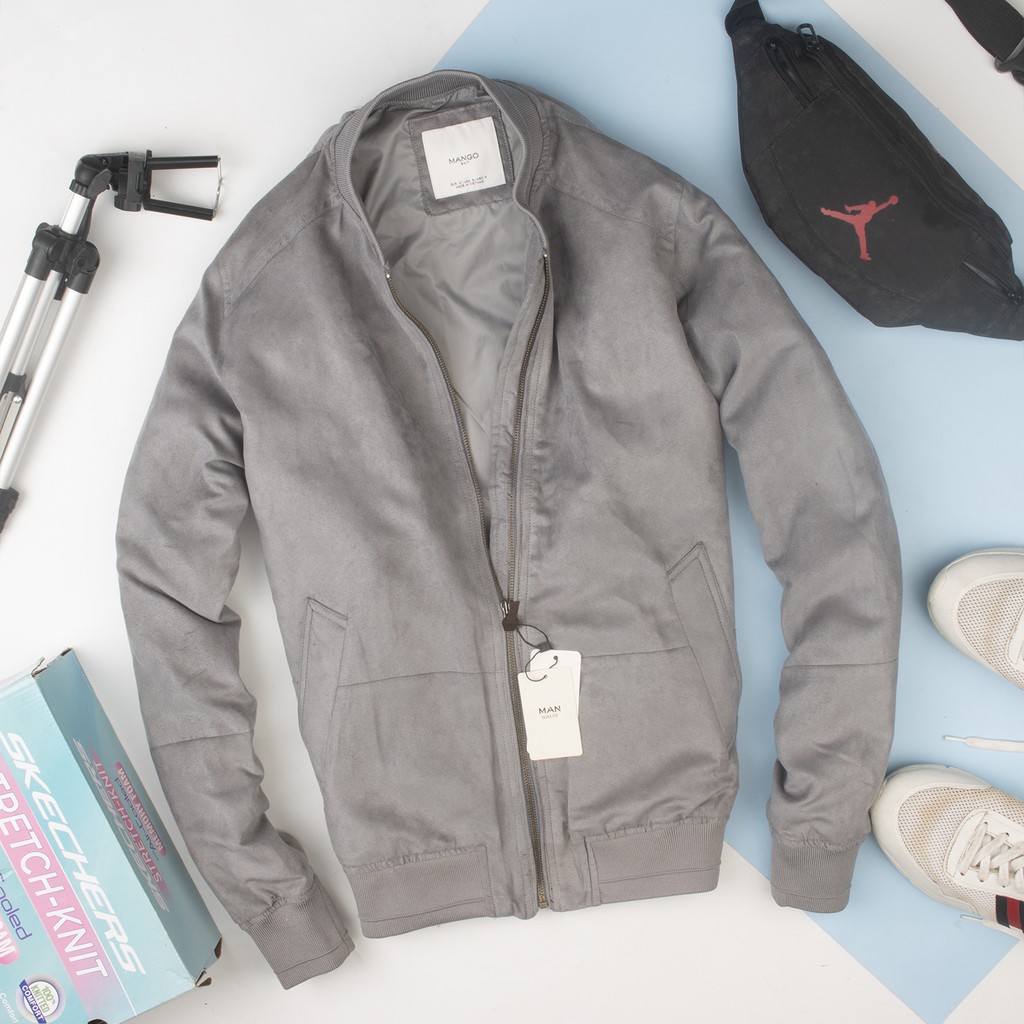 Áo khoác nam Bomber da lộn VNXK | BigBuy360 - bigbuy360.vn