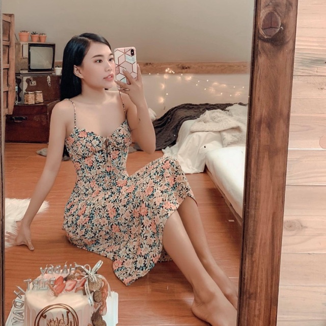 Váy hoa 2 dây siêu xinh