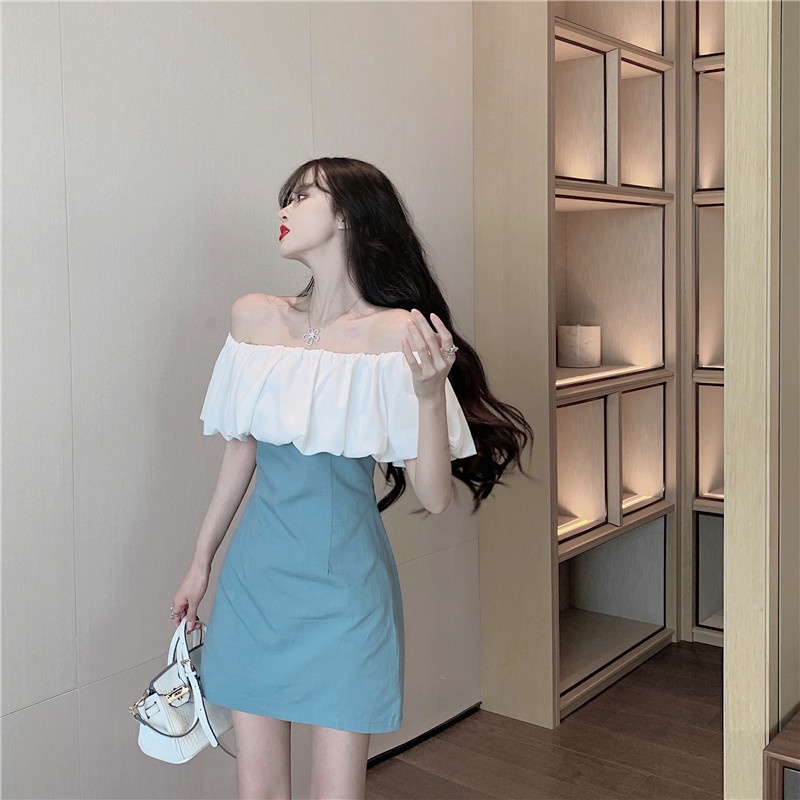 Đầm Dáng Chữ A Trễ Vai Thời Trang Mùa Hè Cho Nữ