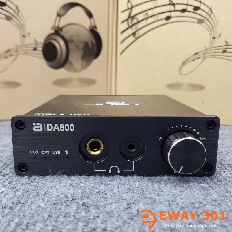 Đầu Giải Mã Âm Thanh JNET DAC DA800 | 32Bit/384kHz DSD256 Bluetooth 5.1 | Tặng Dây Quang & Dây AV