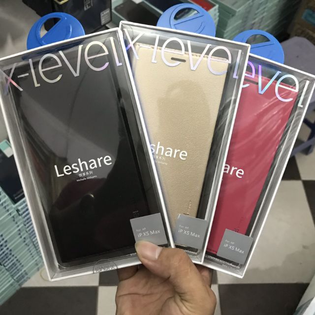 Bao da X-level dạng ví cho IPhone X/ XS/ XR/ XS max có ngăn để thẻ, tiền... ( chính hãng )