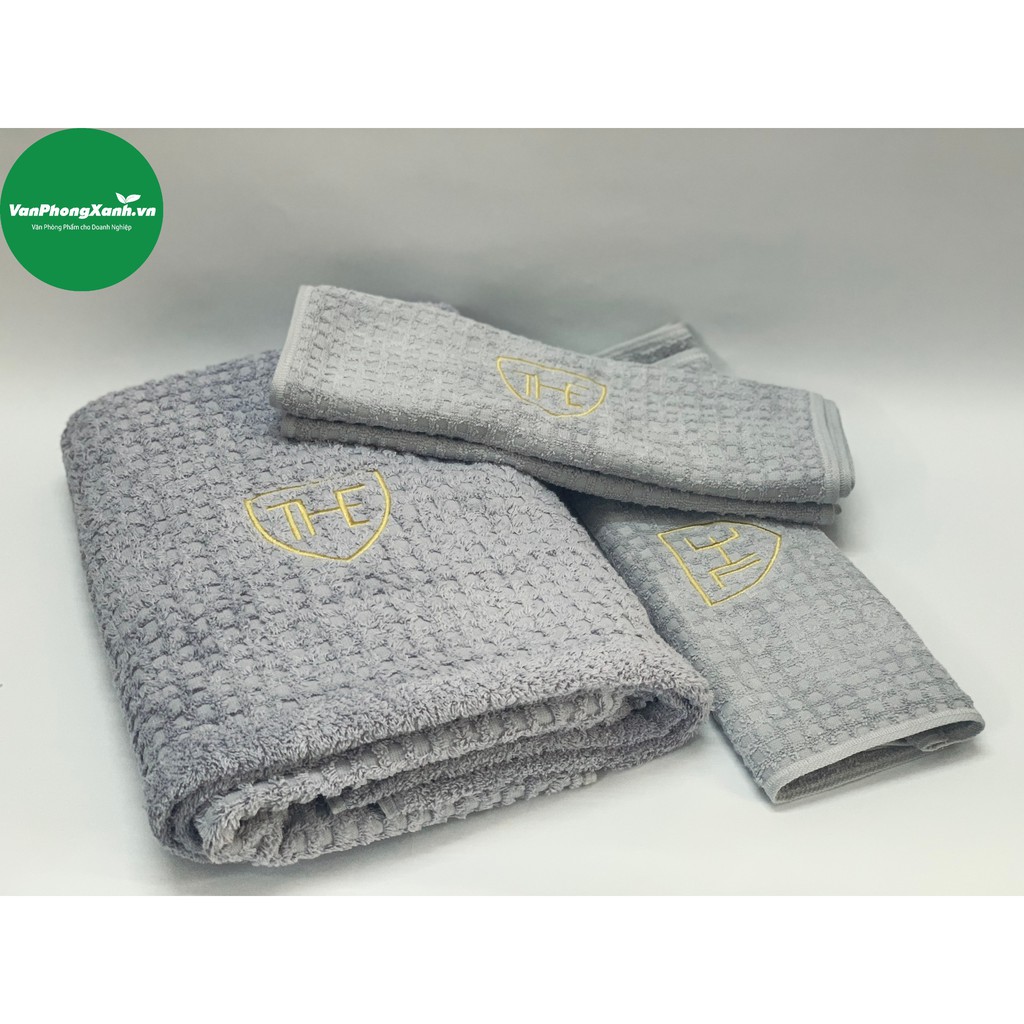 Set khăn tắm 70x140cm + khăn gội 40x80cm (khăn xuất khẩu 100% cotton)