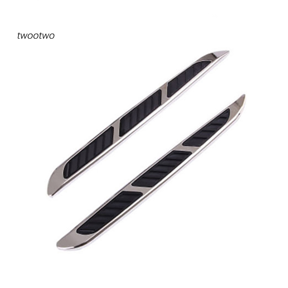 FENDER Bộ 2 Miếng Dán Trang Trí Xe Hơi Hình Cá Mập 3D Độc Đáo