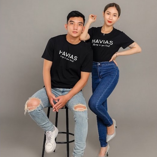 Tag HAVIAS áo phông Cotton 100% Premium hoạ tiết Heart
