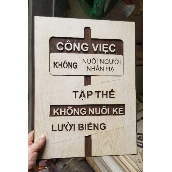Tranh Gỗ Treo Tường Khắc Lase Treo Văn Phòng
