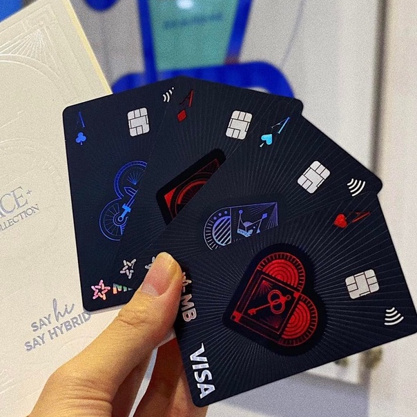 THẺ QUÂN BÀI, ACE Hi Collection, MB Hi Visa Collection, Thẻ bài tây, MB Bank, Thẻ 2 in 1, Át, Cơ, Rô, Tép