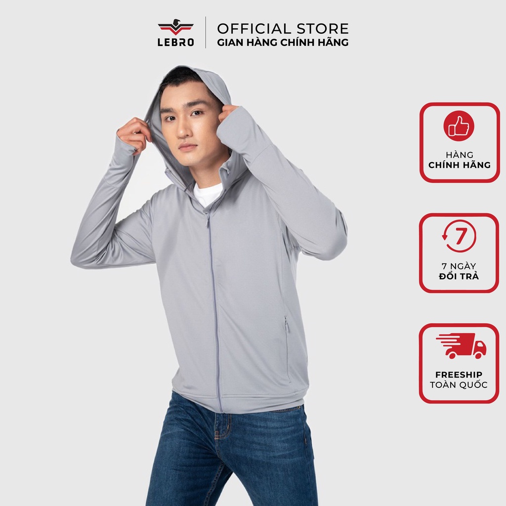 Áo chống nắng nam nữ LEBRO chống tia UV thông hơi thoáng mát có big size XXL vải thun kim cương L122ACN23