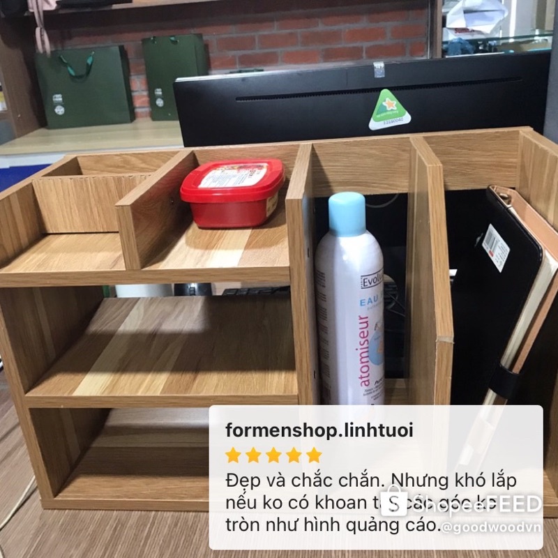 Kệ Sách Để Bàn Gỗ lắp ghép đa năng để sách vở, tài liệu hồ sơ văn phòng - Kệ hồ sơ gỗ văn phòng Goodwood