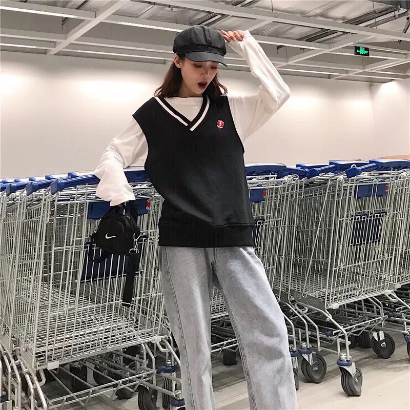 ÁO GILE SỌC VIỀN THÊU CẦU LÔNG / BÓNG UNISEX - (Sp sẵn) PPen_Style