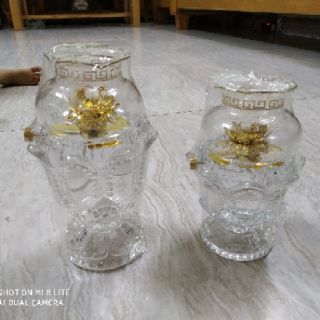 Đèn dầu kim sa thủy tinh cao cấp