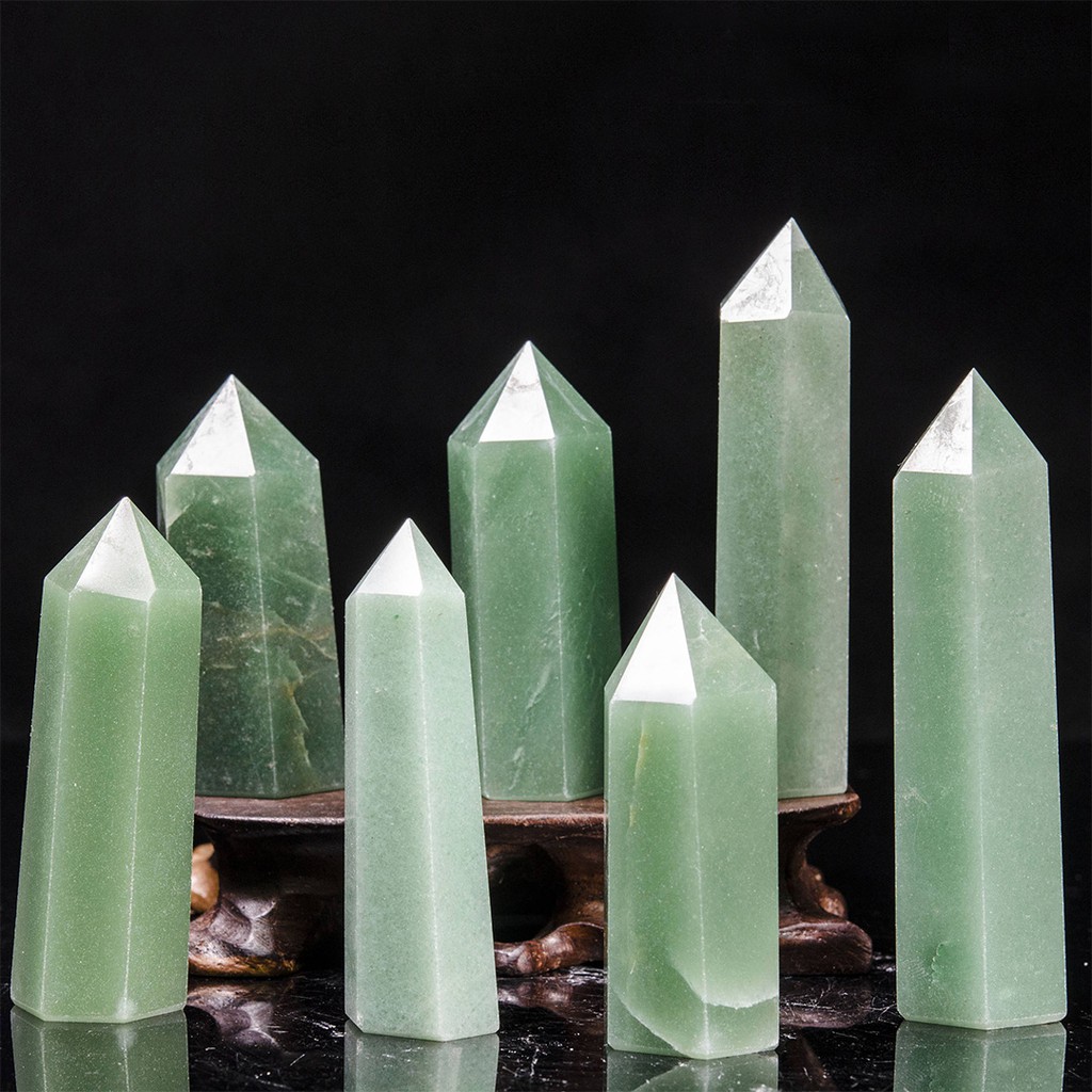 Đá Thanh Tẩy Hình Trụ Green Aventurine