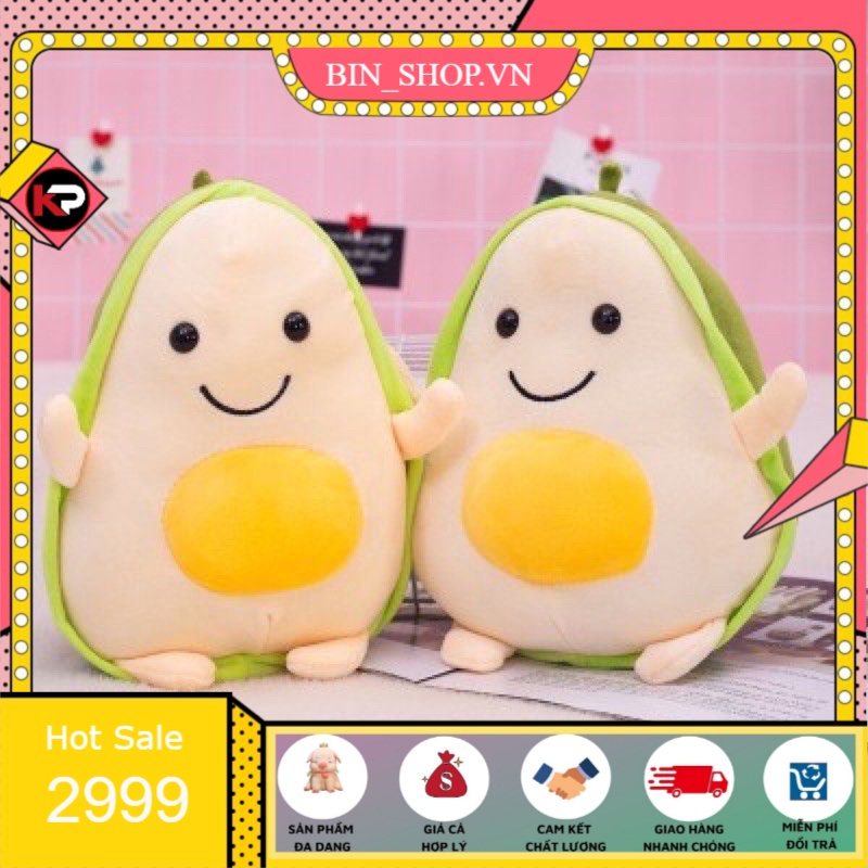 Gấu Bông Bơ Tròn Bơ Trứng Siêu CuTe, BơTròn Bông Siêu Mềm mịn