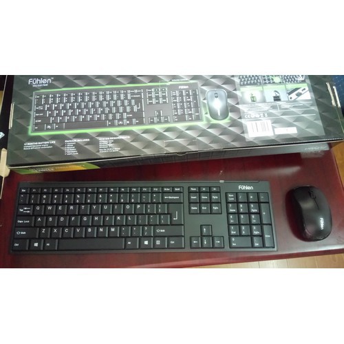 Bộ Phím Chuột Không Dây Fuhlen A120