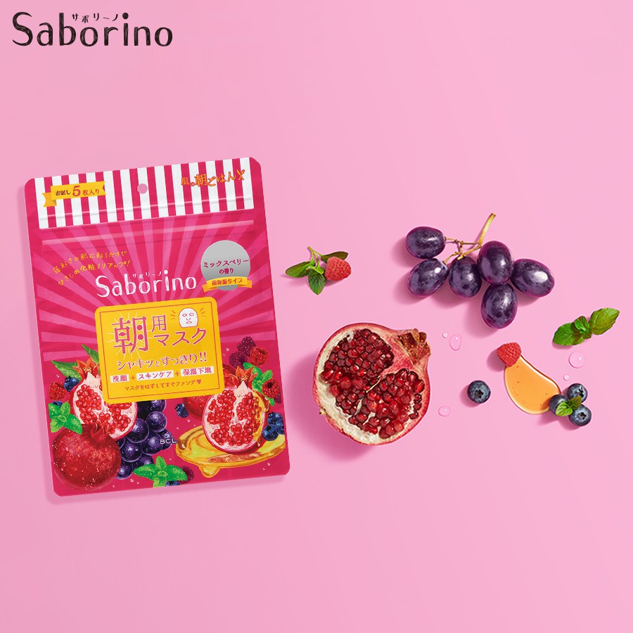 Mặt Nạ Dưỡng Ẩm Saborino Morning Facial Sheet Mask Moisture Rich Chuyên Sâu Buổi Sáng Gói 5 Cái