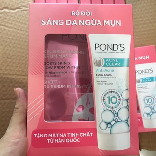 Sữa rửa mặt ponds trắng 50g tặng kèm mặt nạ