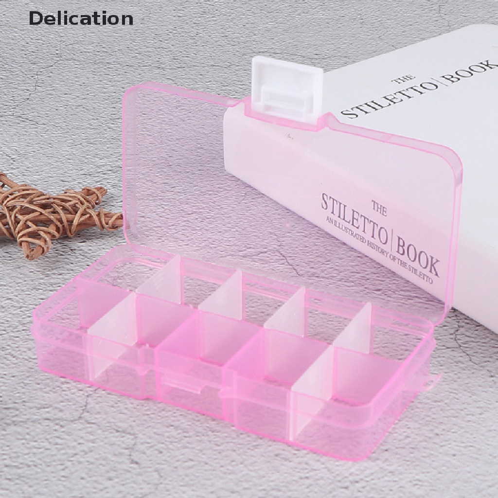 Hộp lưu trữ bằng nhựa 10 ngăn có thể điều chỉnh hộp đựng đồ trang sức vít