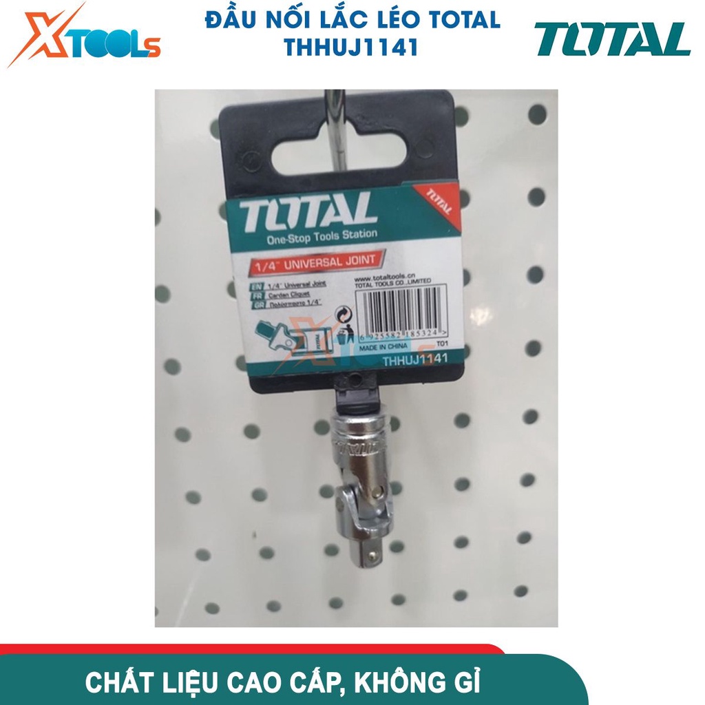 Đầu nối lắc léo 1/2 inch hoặc 1/4'' TOTAL | nối đầu tuýp Chất liệu 50BV30, mạ crôm và chịu nhiệt [CHÍNH HÃNG][XTOOLS]